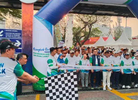 Fun Walk 3K Kolaborasi Pentahelix Jaminan Sosial bersama Unsur Masyarakat di kawasan CFD Kuningan, Jakarta Selatan, Minggu, 27 September 2026. (Sumber: Dok. BPJS)