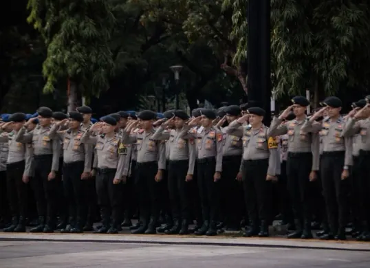 Polda Metro Jaya mengerahkan 17.628 personel gabungan untuk mengamankan 37 agenda masyarakat yang berlangsung di wilayah Jakarta dan sekitarnya, Selasa, 29 September 2026. (Sumber: Polda Metro Jaya)