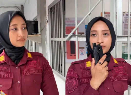 Sosok Nur Mariyana Putri, Kepala Kesatuan Pengamanan Rutan Kelas I Pondok Bambu yang dinonaktifkan gegara terlibat kasus dugaan pungli di rutan. (Sumber: TikTok/@rutan_pondokbambu)