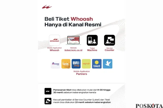 Cara Beli Tiket Whoosh secara Offline maupun Online - Poskota