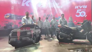 KYB Indonesia memperkenalkan lini produk suspensi terbaru. (Sumber: Poskota/ Erwan Hartawan)