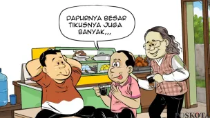 Ilustrasi obrolan warteg, Jumat, 5 Juni 2026. (Sumber: Poskota/Arif Setiadi)