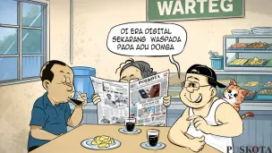 Obrolan Warteg: Bukan Zamannya Mengadu Domba, edisi Rabu, 18 Maret 2026. (Sumber: Poskota/Arif Setiadi)