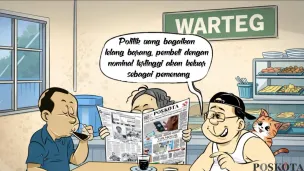 Ilustrasi obrolan warteg edisi Jumat, 8 Mei 2026. (Sumber: Pos Kota)