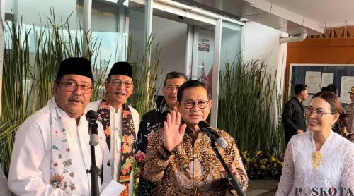 Gubernur dan Wakil Gubernur Jakarta, Pramono Anung-Rano Karno di Velodrome, Jakarta Timur, Jumat, 2 Mei 2025. (Sumber: Poskota/Pandi Ramedhan)